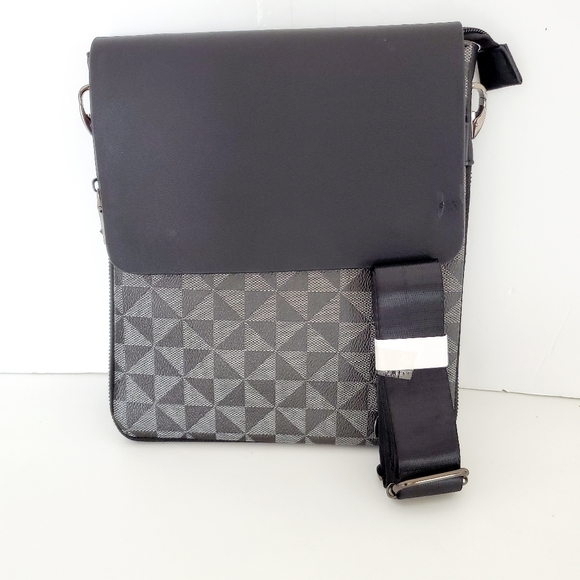 Classic Fashion Men's Black Messenger Expandable Crossbody Shoulder Bag - Picture 4 of 12